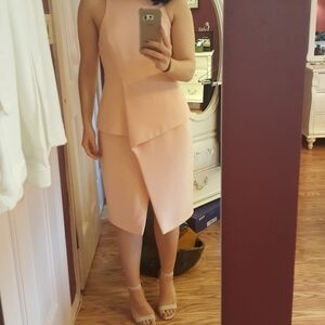 Elegant Pink Sleeveless Dress